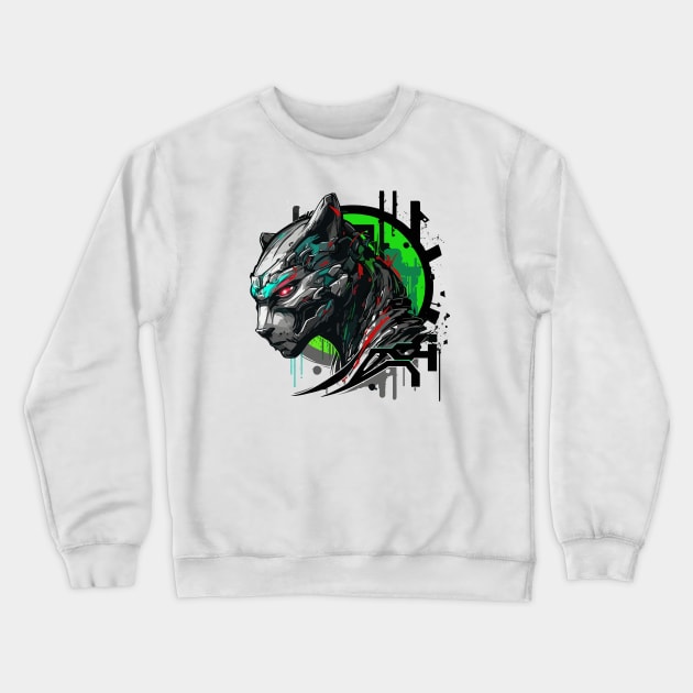 Graffiti Paint Panther Creative Crewneck Sweatshirt by Cubebox